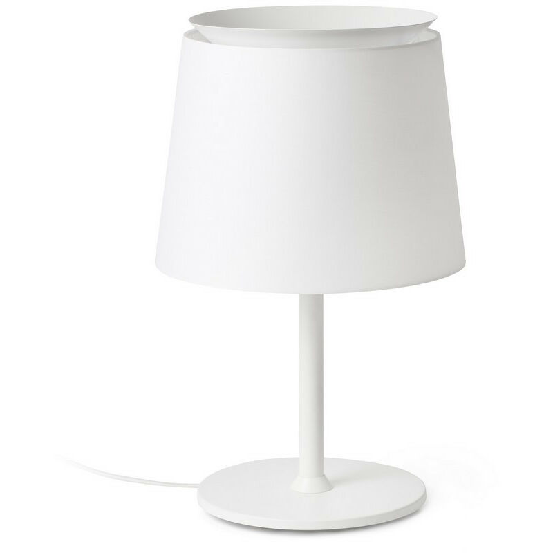 Faro savoy - Table Lamp Round Tapered White, E27