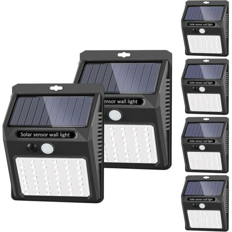 Faro solare da esterno [42 LED/3 modalità operative], luci di sicurezza solari wireless con sensore di movimento, impermeabili IP65