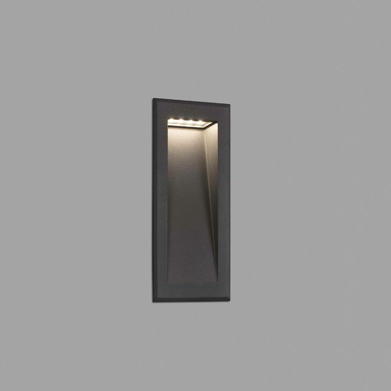 Faro Soun-2 - Outdoor Led Dark Grey Recessed Wall Lamp IP65