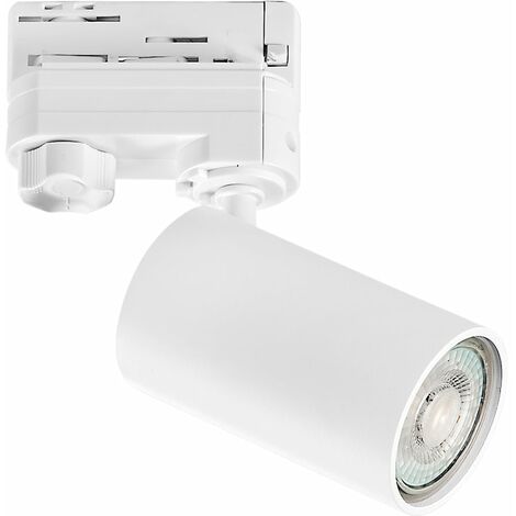 "Faro SQUIB con adattatore trifase in alluminio bianco"