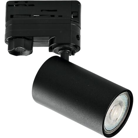 "Faro SQUIB con adattatore trifase in alluminio nero"