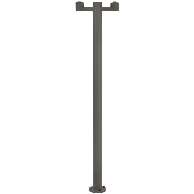 Faro Structure - 2 Light Outdoor Lamp Post Dark Grey - Base Only IP44, E27