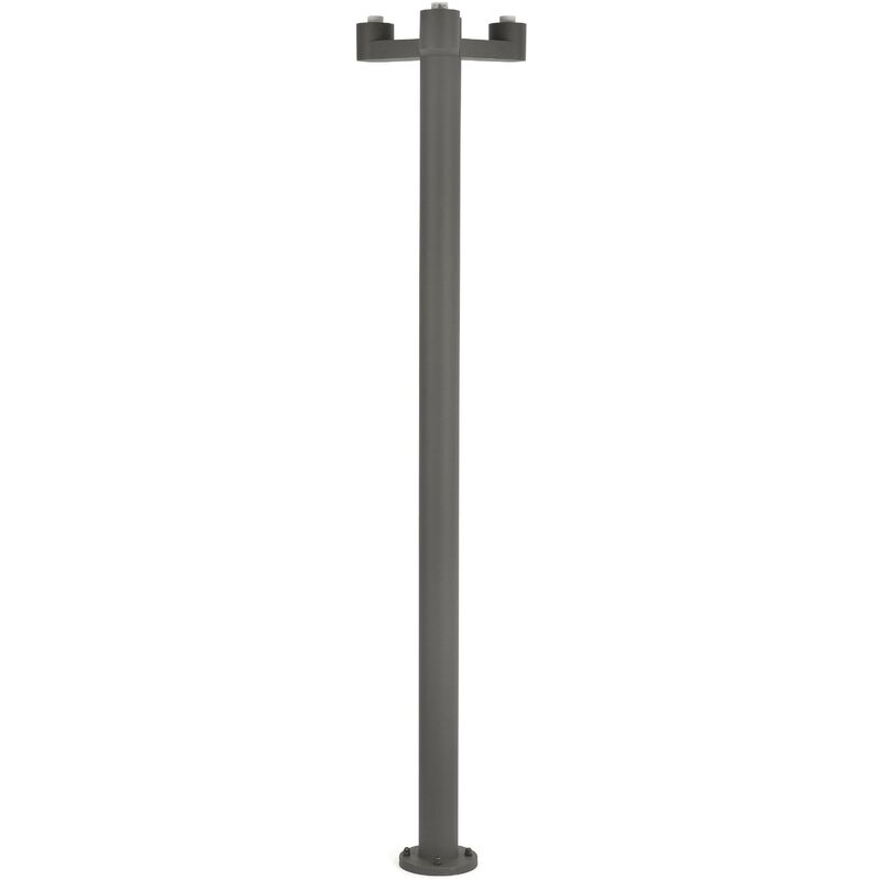 Faro Structure - 3 Light Outdoor Lamp Post Dark Grey - Base Only IP44, E27