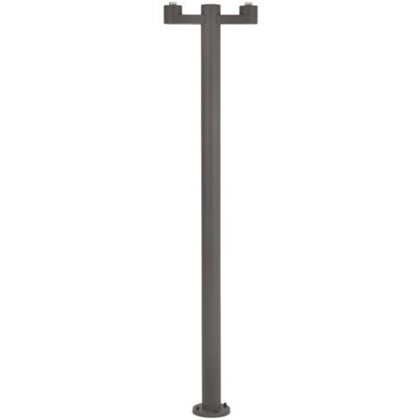 Faro Structure - Lampadaire extérieur à 2 ampoules gris foncé - Base seulement IP44, E27