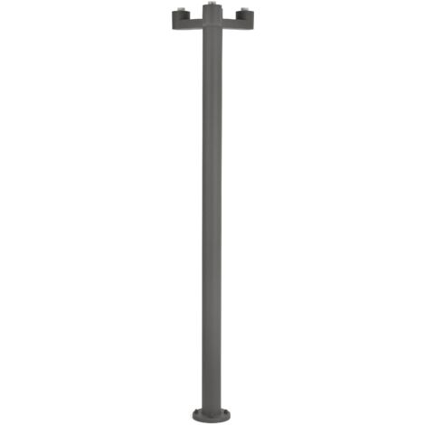 Faro Structure - Lampadaire extérieur à 3 ampoules gris foncé - Base seulement IP44, E27