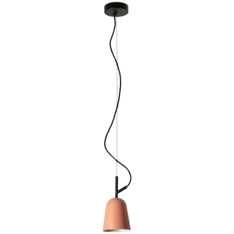 Faro STUDIO 11cm Kuppel-Pendelleuchte Mattschwarz, Rosa