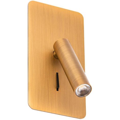 Faro SUAU - Lampada da lettura a LED integrata Lampada da parete Bronzo, 3000K