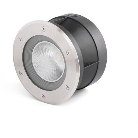 Faro Suria-24 - Faretto da incasso a LED per esterni, grandangolo, nichel opaco IP67