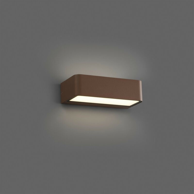 Faro takua - Integrated led Up Down Lighter Outdoor Wall Light Brown, 3000K, IP65