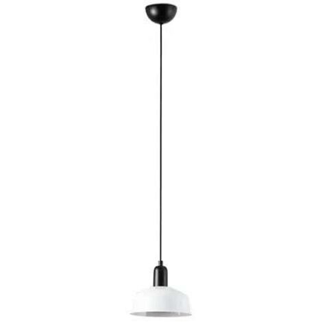 Faro Tatawin Kleine kuppelförmige Pendel-Deckenleuchte Schwarz, Weiß glänzend 1x E27