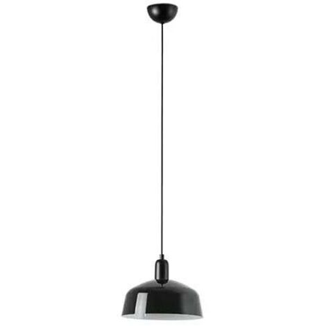 Faro Tatawin Mittlere kuppelförmige Pendel-Deckenleuchte Schwarz, Schwarz glänzend 1x E27