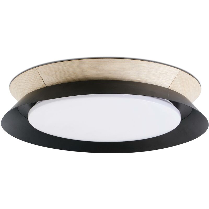 Faro Tender - Led Flush Ceiling Lamp Black 24W 3000K