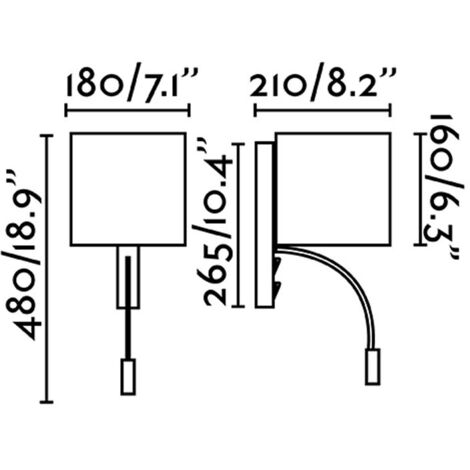Faro Tira - Aplique de pared Blanco E27 con luz de lectura 3W 3000K