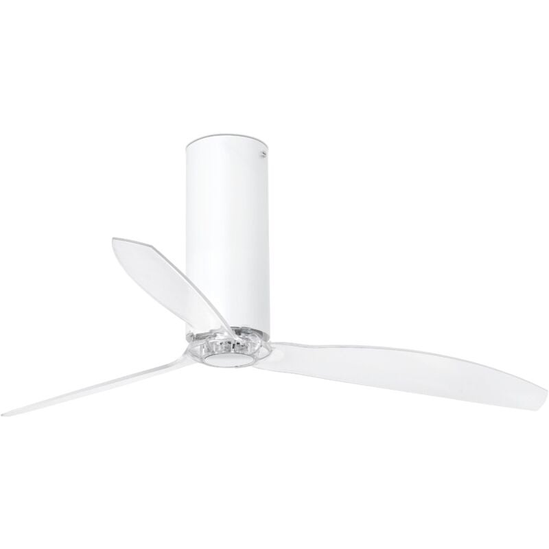 Dc Ceiling Fan Tube Gloss White with Remote