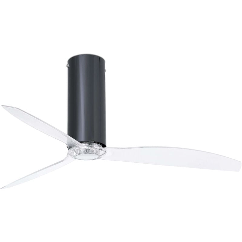 Dc Ceiling Fan Tube Gloss Black with Remote