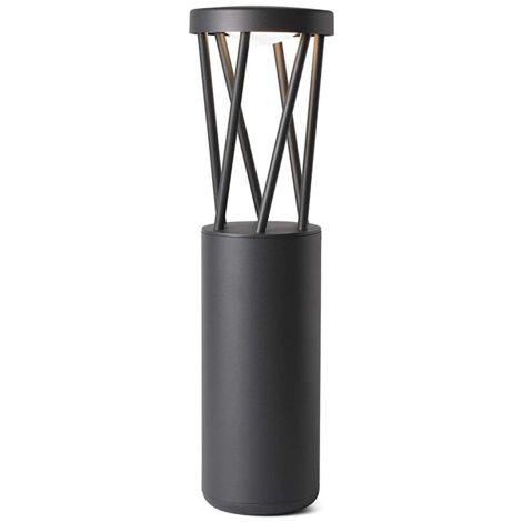Faro Twist - Lampadaire extérieur à LED gris foncé sur pied 10W 3000K IP65
