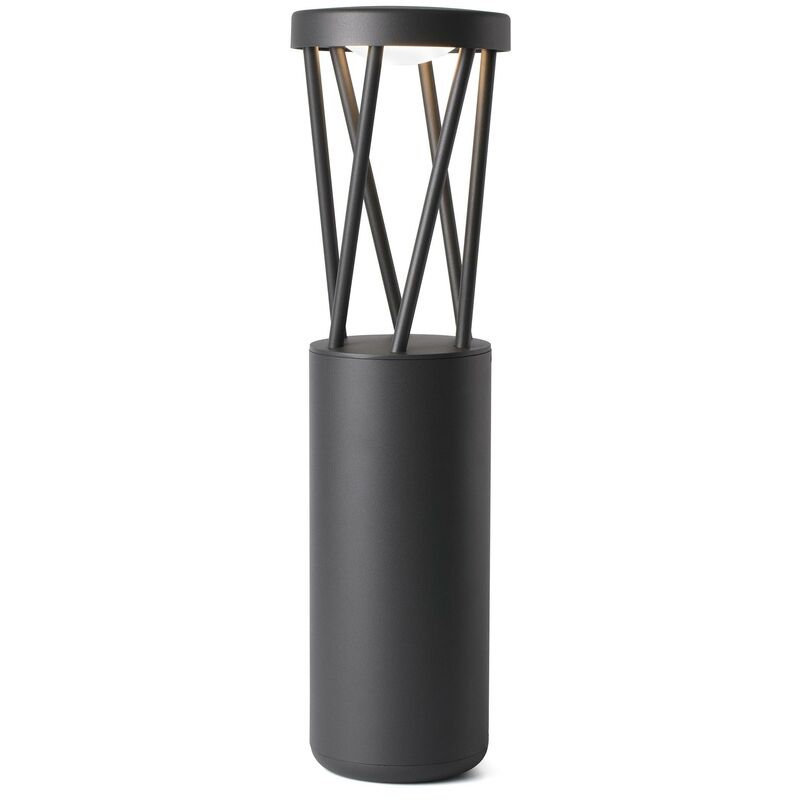 Faro Twist - Outdoor Led Dark Grey Bollard Pedestal Lamp 10W 3000K IP65