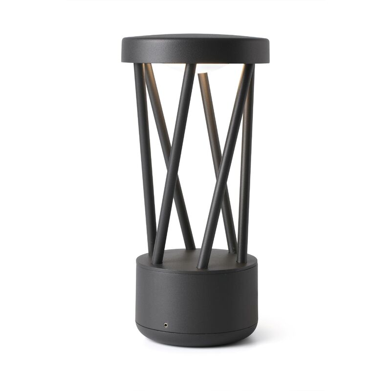 Faro Twist - Outdoor Led Dark Grey Pedestal Lamp 10W 3000K IP65