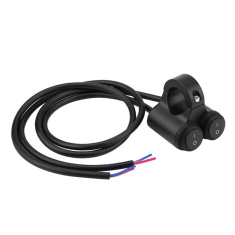 Faro universale da manubrio per moto, 22 mm, con funzione freno, fendinebbia, clacson e interruttore a doppio pulsante, modello B.