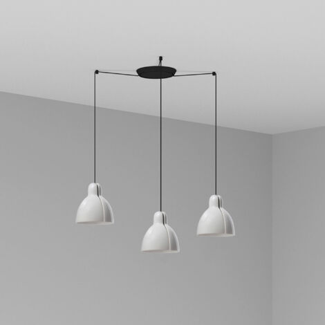 Faro Venice Lámpara Colgante 3 Luz Cluster Drop Blanco