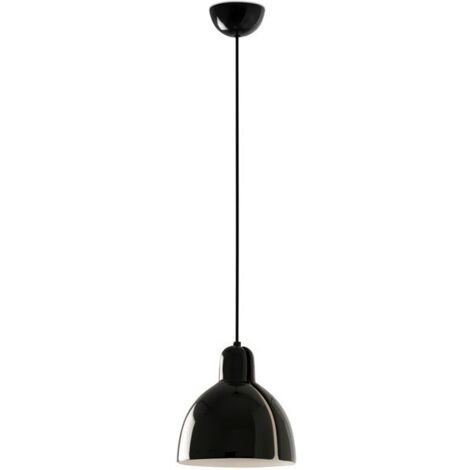 Faro VENICE Lámpara de techo colgante tipo cúpula de 20 cm, color negro brillante