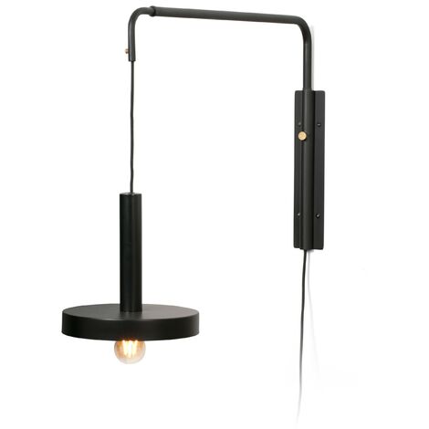 Faro WHIZZ - Applique Murale Extensible Noir, Or Satiné 1x E27