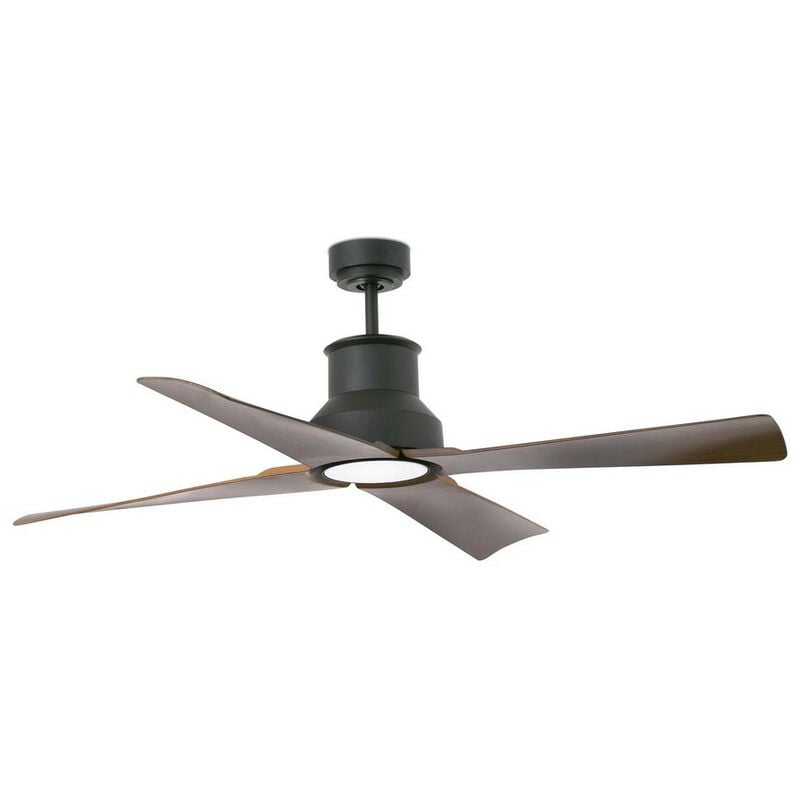 Faro Barcelona - Faro winche - led Brown Ceiling Fan with dc Motor Smart - Remote Included, 3000K