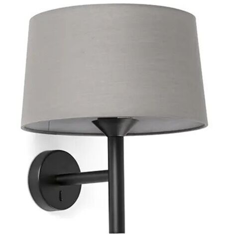 Faro Windsor Applique avec abat-jour noir, gris 1x E27