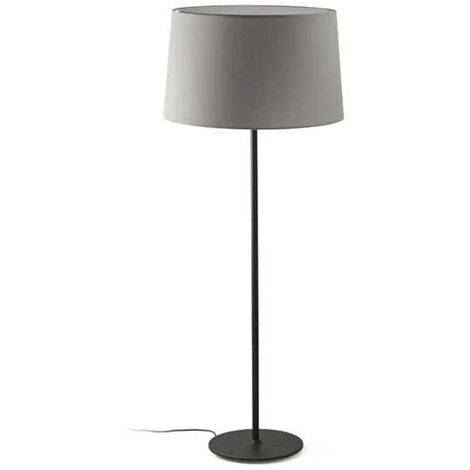 Faro Windsor Stehleuchte mit konischem Schirm Schwarz, Grau 1x E27