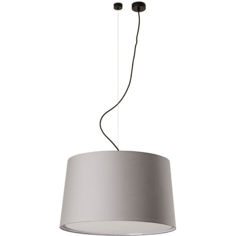 Faro Windsor Zylindrische Pendel-Deckenleuchte Mattschwarz, Grau 3x E27