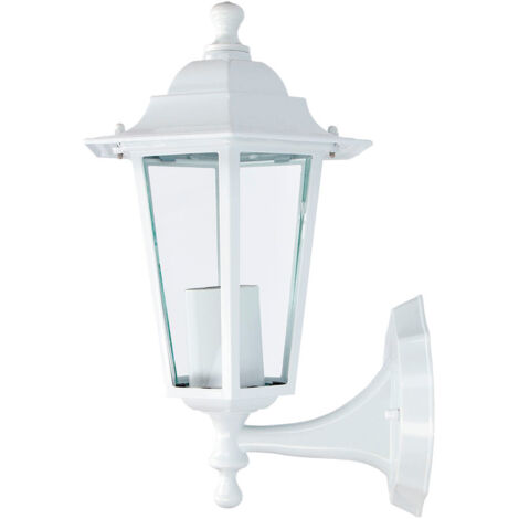 Farol aluminio, pared, blanco, 34x17x11cm, mod. Zurich  EDM 73402