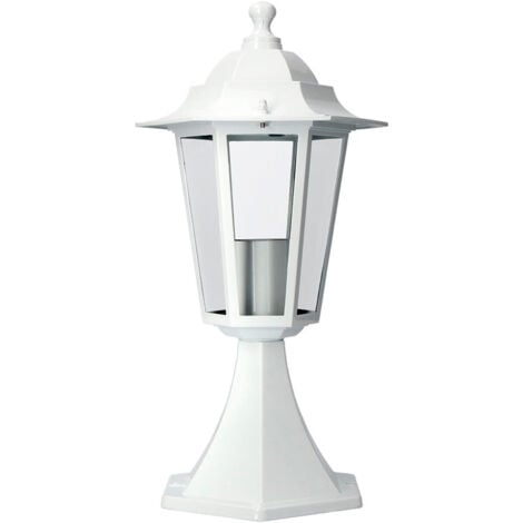 Farol aluminio, sobremuro, blanco, 38xø19.2cm, mod. Zurich  EDM 73404