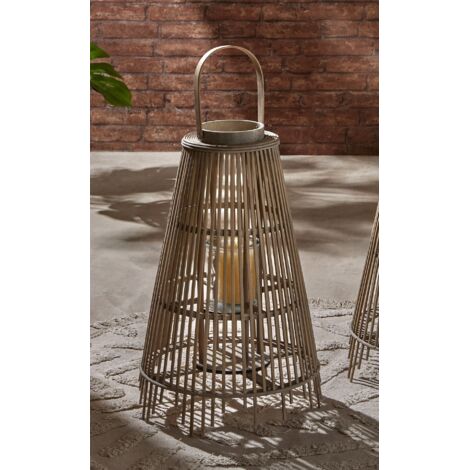 Farol Conic Listones Gris 53 Cms. 34Dx53 Cms