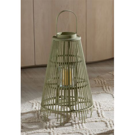 Farol Conic Listones Verde 53 Cms. 34Dx53 Cms