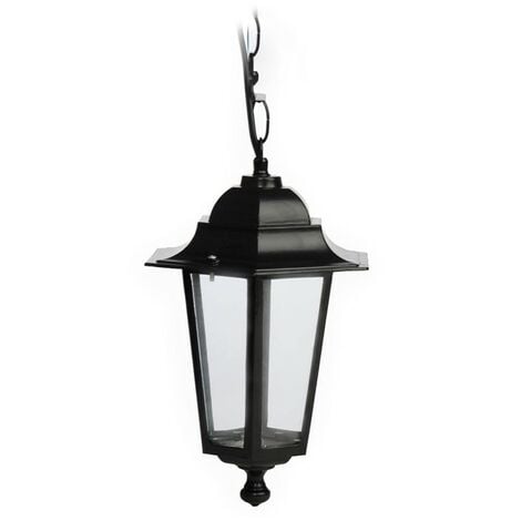 Farol de jardín colgante serie Alma E27 negro