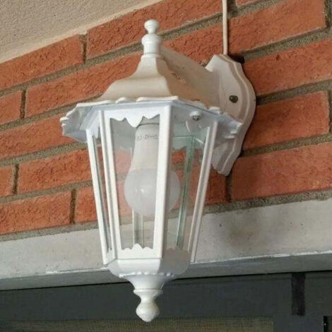 Farol de Pared con 6 Lados y Soporte Alto