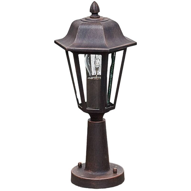 

Farol de pie Lamina negro de aspecto oxidado