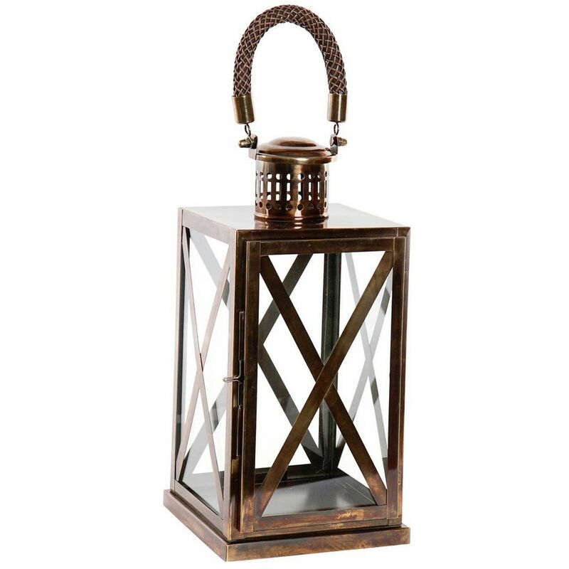 

Farol DKD Home Decor Bronce Metal Cristal (20 x 20 x 40 cm)