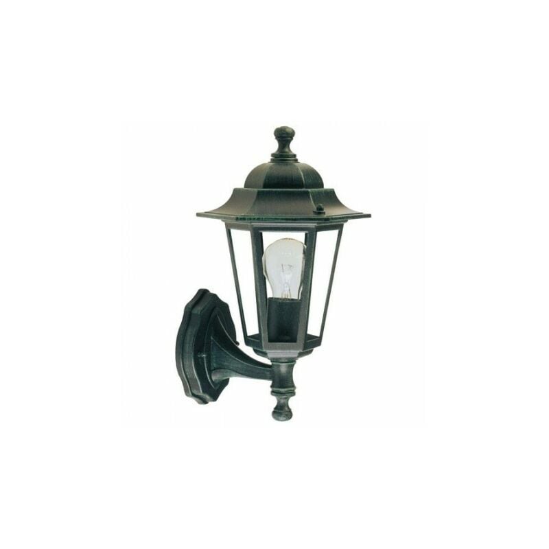 

Farol jardín hexagonal verde soporte bajo