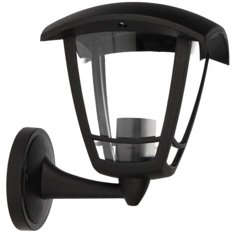 Farol jardin PP.brazo abajo E27 60W Negro