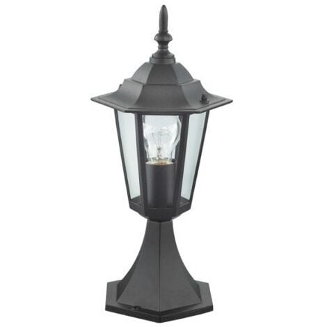 LUXFORM Farol Jardin Sobremuro E27 60W Metal Negro Orlando Simon B