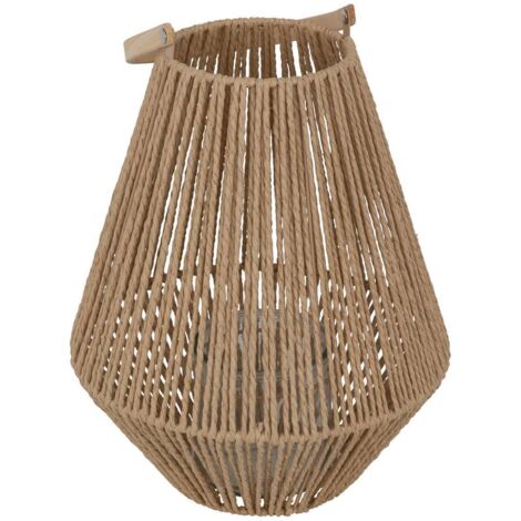 Farol Ross fibra vegetal marrón H31cm - Atmosphera créateur d'intérieur