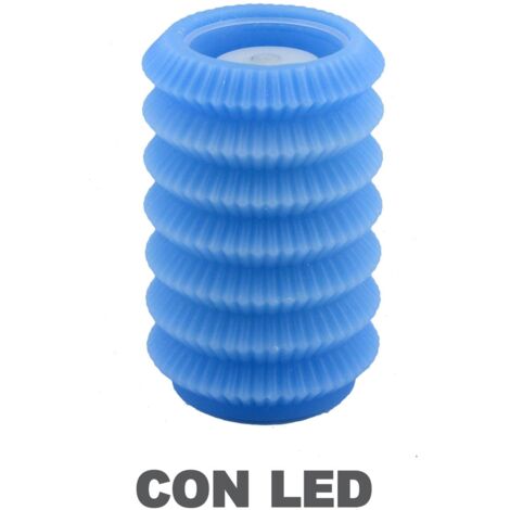 Farol vela led fuente azul cmø13,5h20