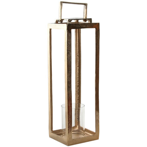 Farola Aluminio Cristal 20X20X74 Dorado