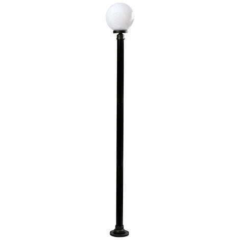 INTERLUSA Farola AMBIENTE IP44 1xE27 Al.220xD.25cm Negro/Blanco