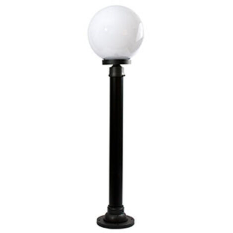 Farola AMBIENTE pequeño IP44 1xE27 Al.100xD.25cm Negro/Blanco
