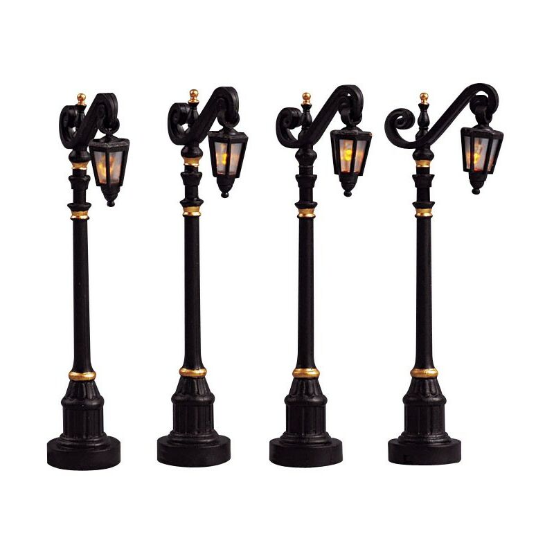 Colonial Street Lamp Set of 4 B/O 4.5V Cód. 54313