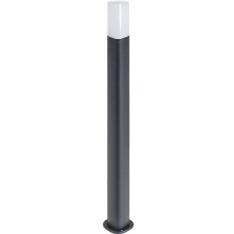 Farola coura ip44 1xe27 l.7xan.7xal.80cm aluminio + policarbonato (pc) antracita