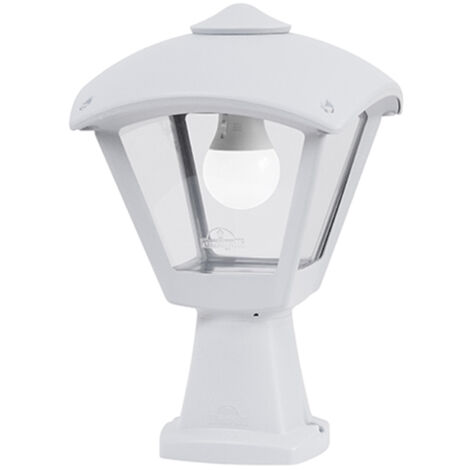 Farola DARIO 1xE27 IP55 L.24xAn.24xAl.35cm resina blanca