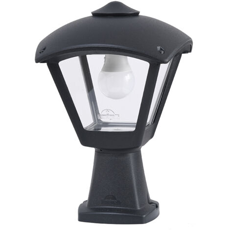 Farola DARIO 1xE27 IP55 L.24xAn.24xAl.35cm resina negra